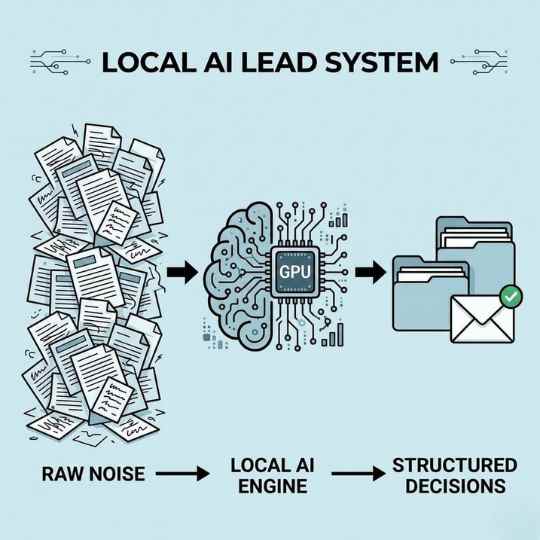 Local AI Lead Intelligence System diagram